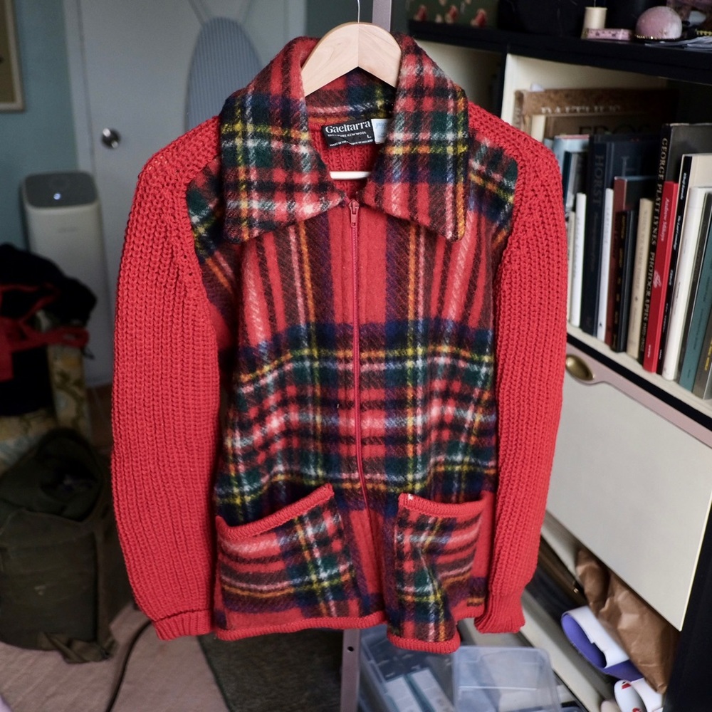 70s wool blanket sweater - Picture 1 of 4